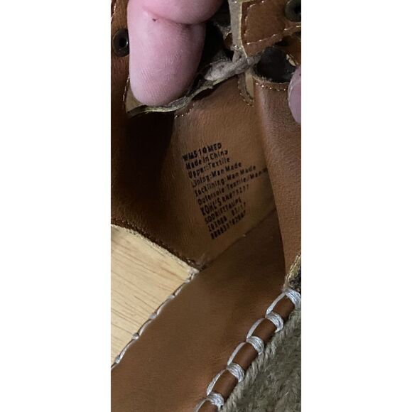 SO suede wedge lace up sandals size 10 - Picture 5 of 9